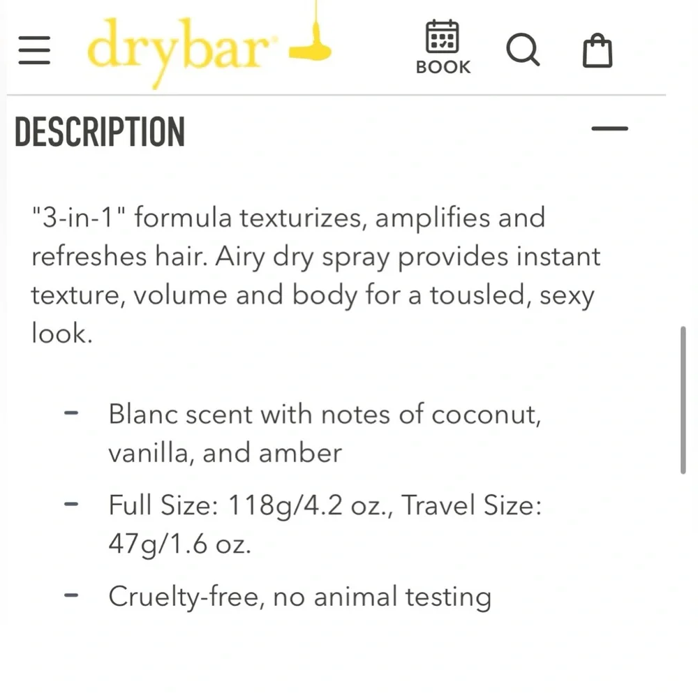 DRYBAR | Triple Sec | 3-in-1 Texturizing Finishing Hair Spray (Brand New!) 💘✨